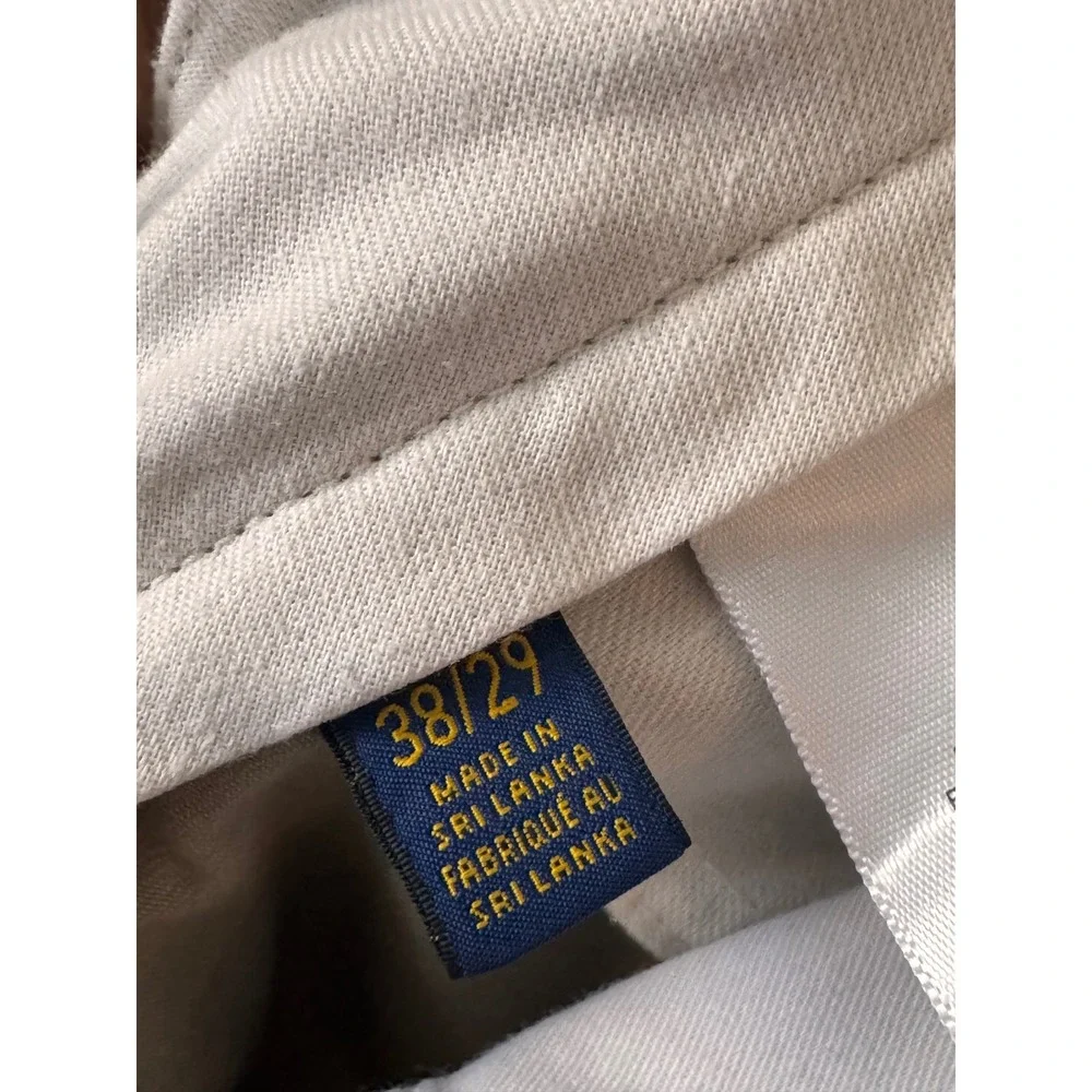 Polo Ralph Lauren Classic Fit Chino Pants Tan Khaki 38x29 Cotton Twill Mens